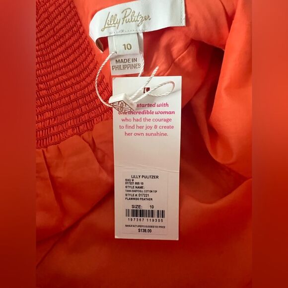 Lilly Pulitzer Tiana Babydoll Top- Size 10 - Picture 4 of 9